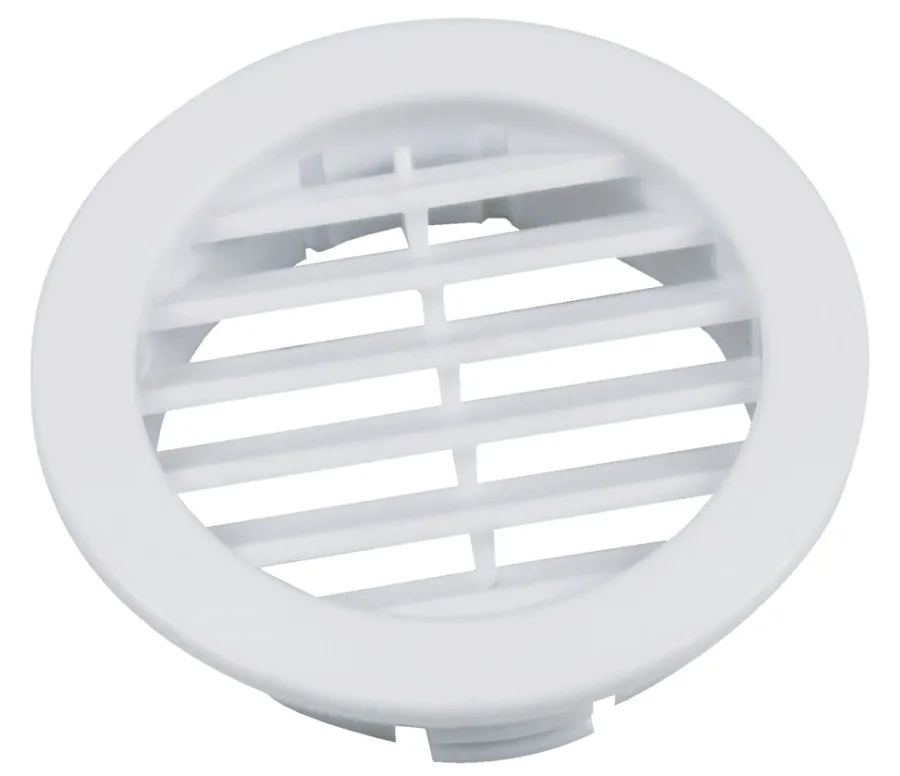 Ventilation|Dørrist Ø50 mm – 2 stk. Hvid