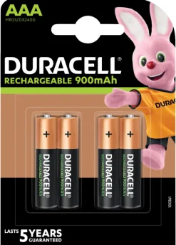 Duracell Genopladelige Batterier|genopladelige batterier AAA 4-pk.