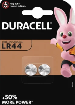 Duracell Knapcellebatterier|knapcellebatterier LR44 2-pk.