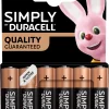 Duracell Batterier|Simply AA alkaline batterier 6-pk.