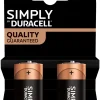 Duracell Batterier|Simply C Alkaline batterier 2-pk.