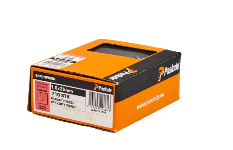 Paslode Søm|Dykker firkantet varmforzinket 1,6 x 35 mm 710 stk. -