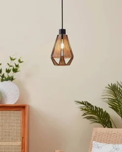 Eglo Loftlamper|Adwickle pendel Ø14,5 cm natur/sort