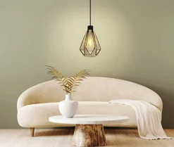 Eglo Loftlamper|Adwickle pendel Ø14,5 cm natur/sort