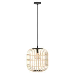 Eglo Loftlamper|Bordesley pendel Ø35 cm /sort Bambus