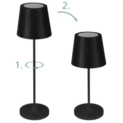 Eglo Dekorativ Belysning - Udendørs|Bordlamper|Cabozo bordlampe genopladelig Sort