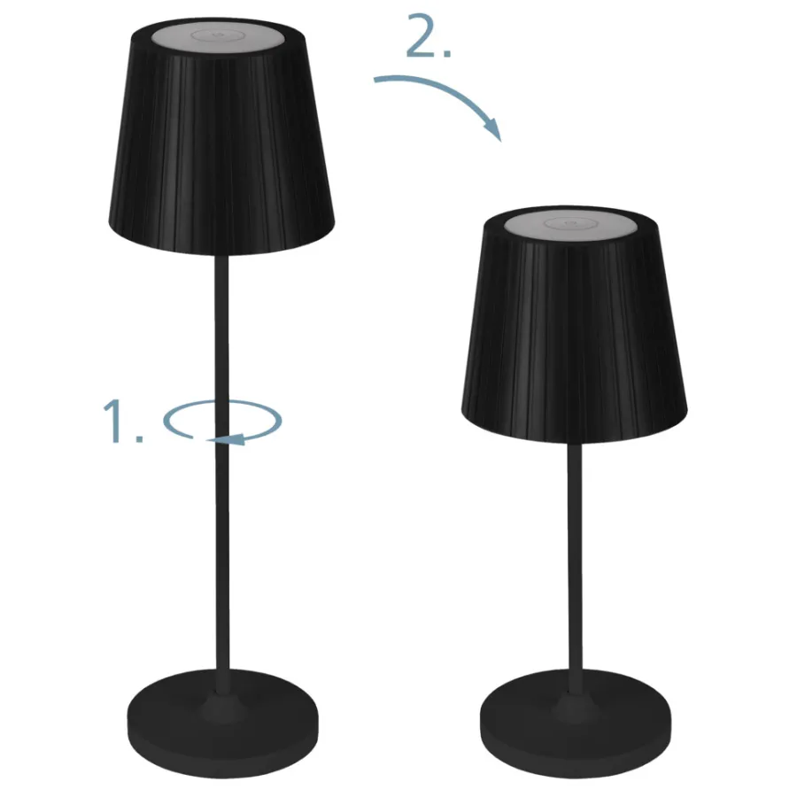 Eglo Dekorativ Belysning - Udendørs|Bordlamper|Cabozo bordlampe genopladelig Sort