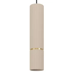 Eglo Loftlamper|Caminia pendel Ø6 cm Sand/børstet messinglook
