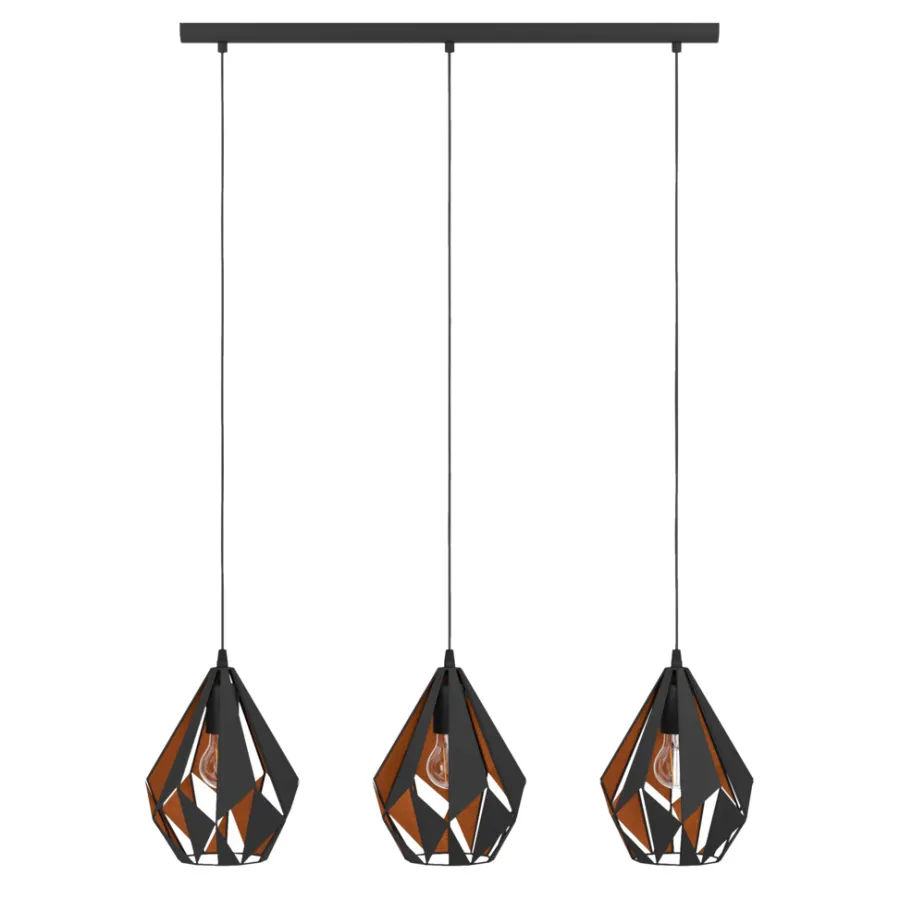 Eglo Loftlamper|Carlton langbordspendel sort 80,5 x 110 cm