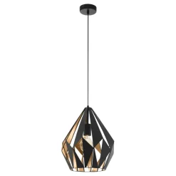 Eglo Loftlamper|Carlton pendel Ø31 cm sort/guld