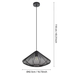 Eglo Loftlamper|Dolwen pendel Ø42,5 cm Sort