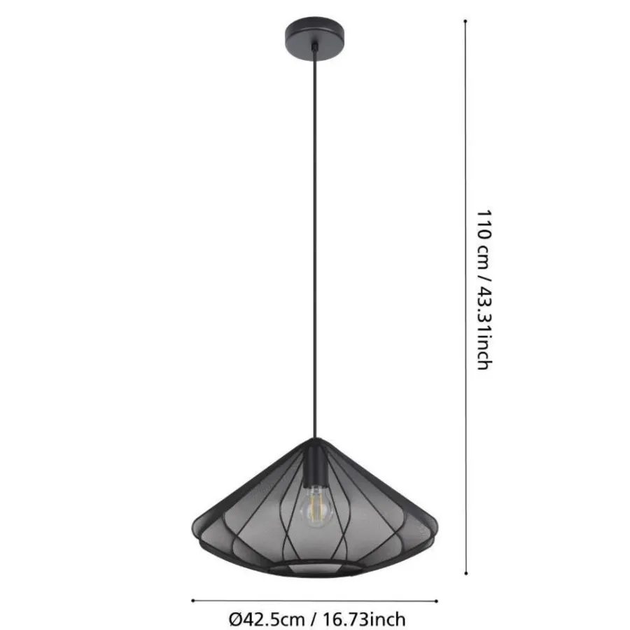 Eglo Loftlamper|Dolwen pendel Ø42,5 cm Sort