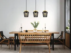 Eglo Loftlamper|Escandidos langbordspendel sort/guld