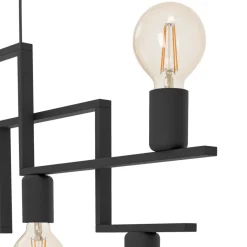 Eglo Loftlamper|Fembard langbordspendel sort