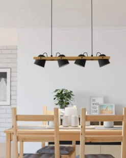 Eglo Loftlamper|Hornwood-Z langbordspendel Sort/brun