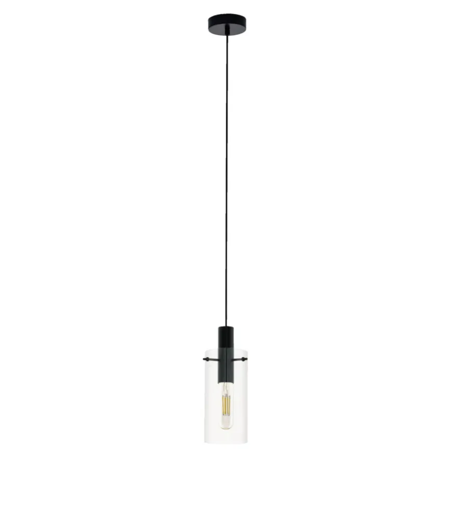 Eglo Loftlamper|Montefino pendel sort/klar Ø11 cm