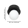 Eglo Loftlamper|Mosiano loft- og væglampe sort/hvid Ø11 cm