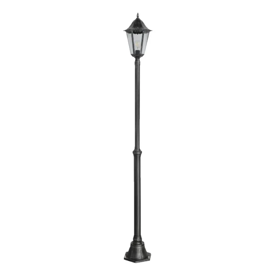 Eglo Udendørslamper|Navedo standerlampe sort/sølv 200 cm Sort og sølv