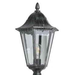 Eglo Udendørslamper|Navedo standerlampe sort/sølv 200 cm Sort og sølv