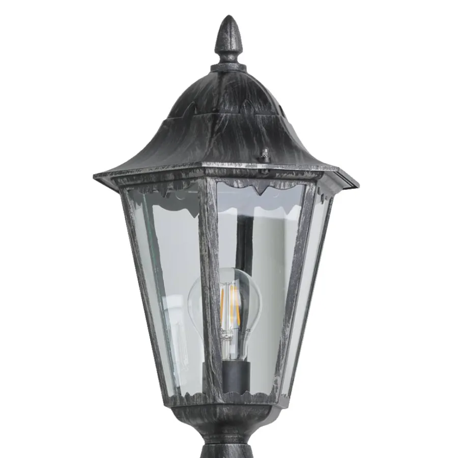 Eglo Udendørslamper|Navedo standerlampe sort/sølv 200 cm Sort og sølv