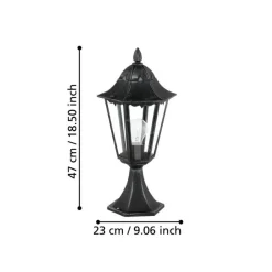 Eglo Udendørslamper|Navedo udendørslampe sort/sølv 47 cm Sort og sølv