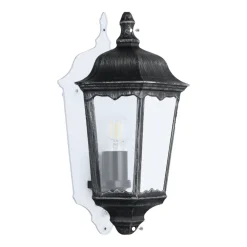 Eglo Udendørslamper|Navedo væglampe sort/sølv 43 cm Sort og sølv
