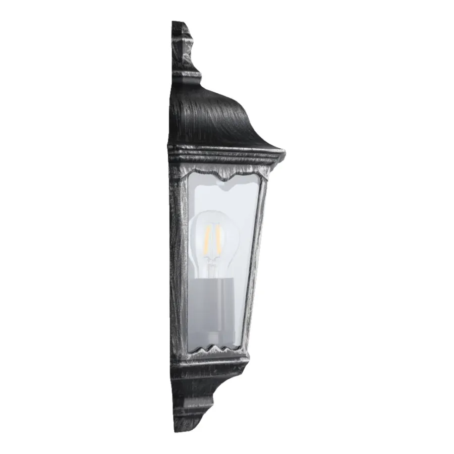 Eglo Udendørslamper|Navedo væglampe sort/sølv 43 cm Sort og sølv