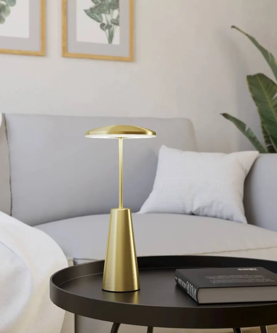 Eglo Dekorativ Belysning - Udendørs|Bordlamper|Piccola bordlampe genopladelig messingfinish Børstet messingfinish