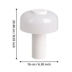 Eglo Udendørslamper|Bordlamper|Ponente bordlampe Ø16 cm genopladelig Hvid