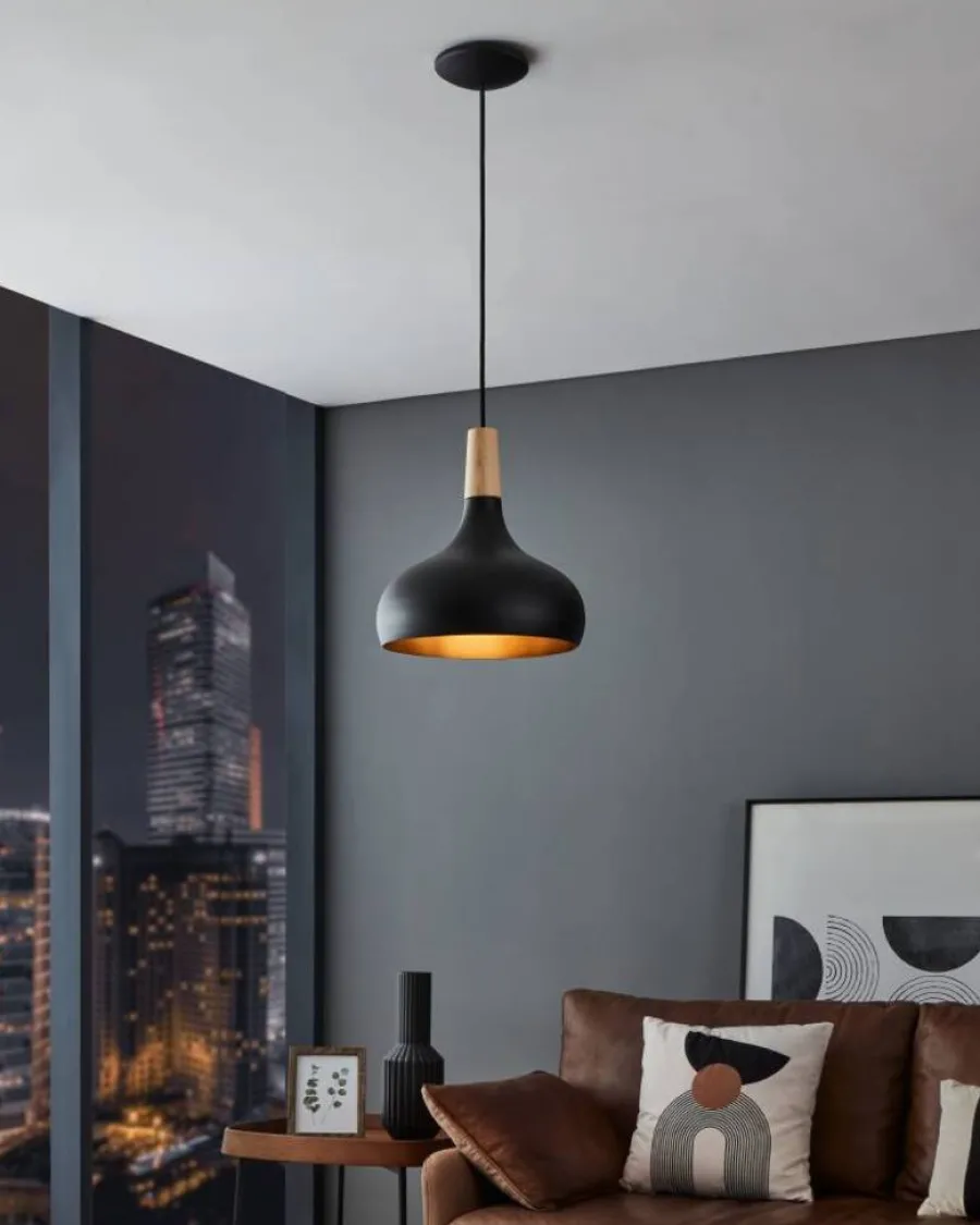 Eglo Loftlamper|Sabinar pendel Ø28 cm Sort/brun