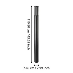 Eglo Udendørslamper|Salle standerlampe sort 110 cm Sort/transparent
