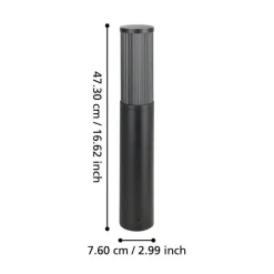 Eglo Udendørslamper|Salle standerlampe sort 46,5 cm Sort/transparent
