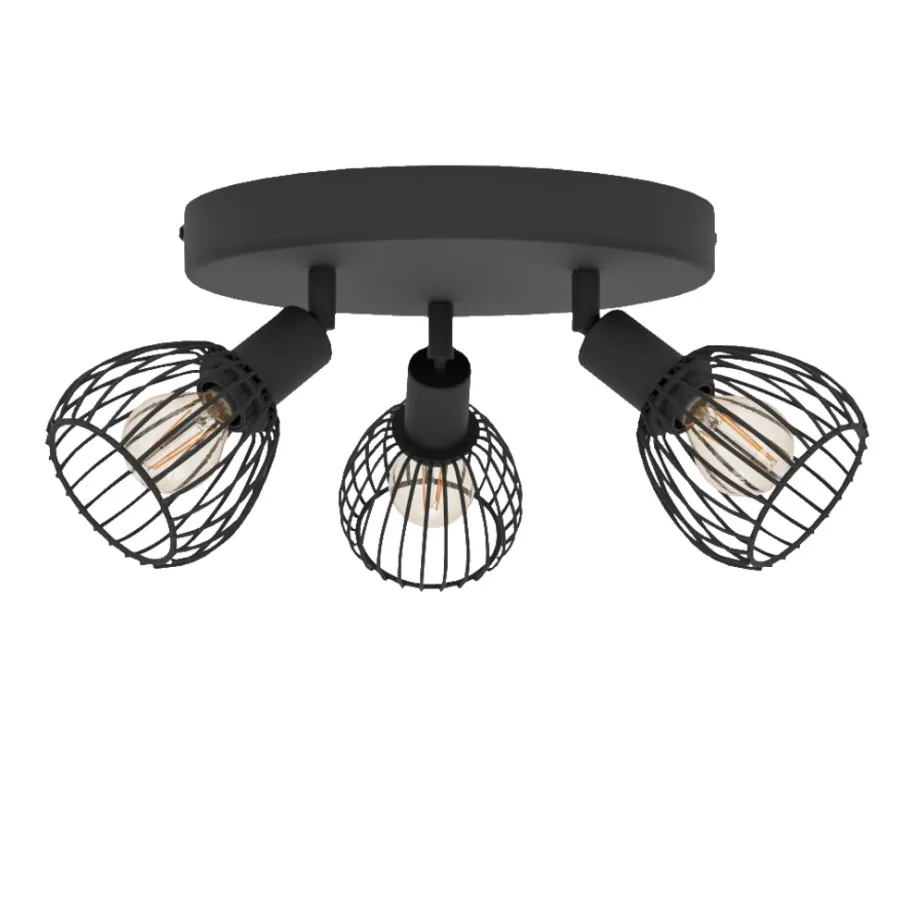 Eglo Loftlamper|Sonnino rondel spotlampe sort Ø25 cm