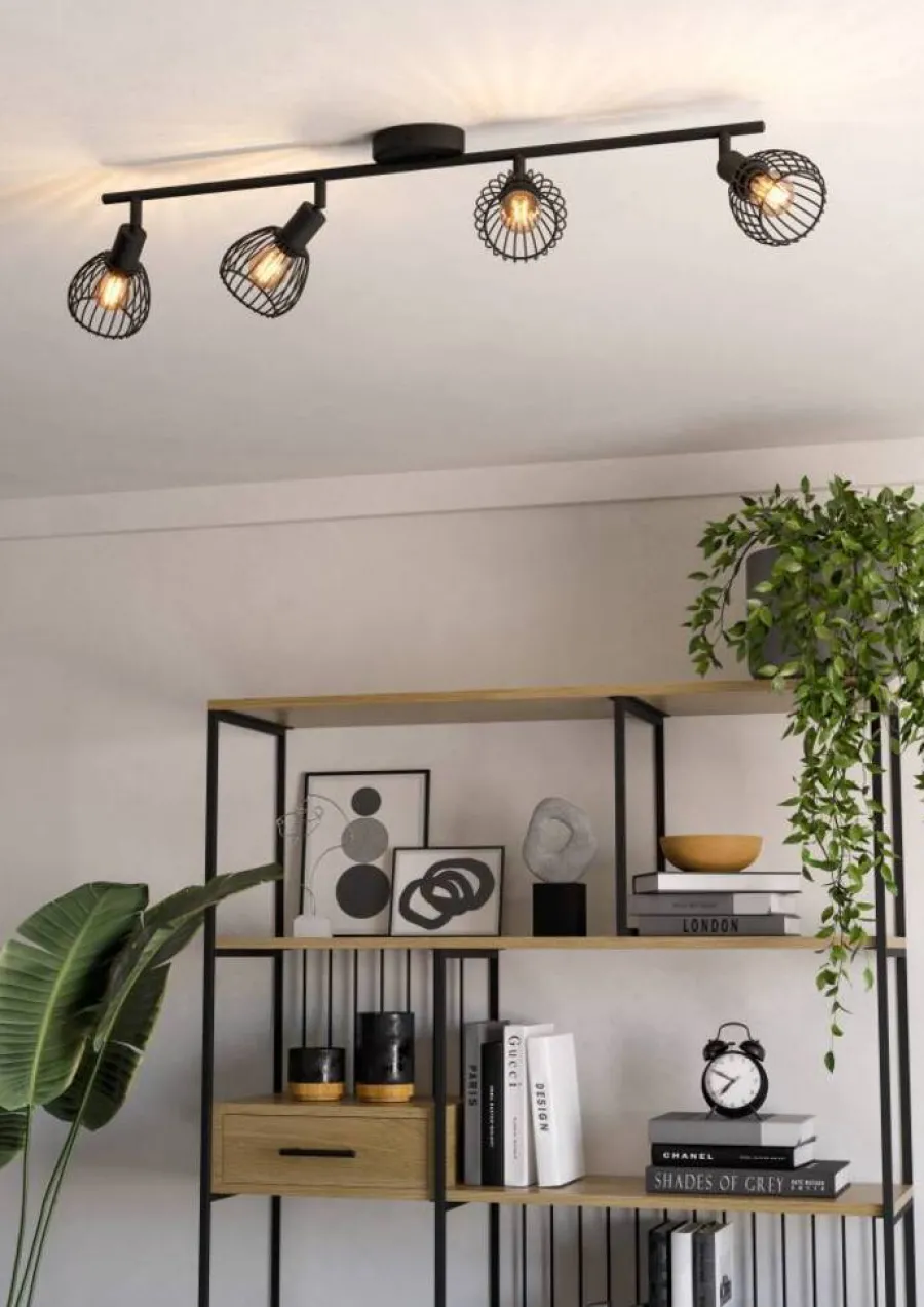 Eglo Loftlamper|Sonnino 4-spotskinne Sort