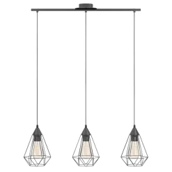 Eglo Loftlamper|Tarbes langbordspendel sort 79 cm