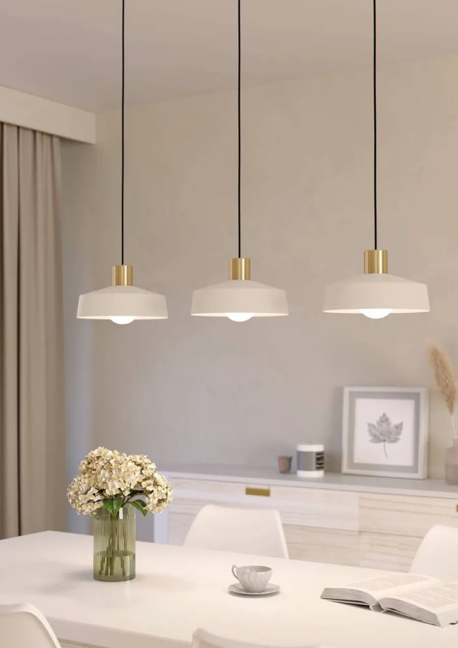 Eglo Loftlamper|Valdiola langbordspendel sand/messingfinish 93 cm