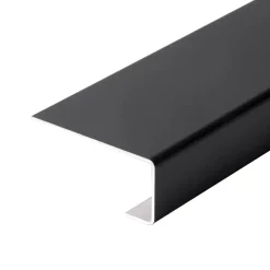 Fibercement|Endekant til facadebeklædning sort