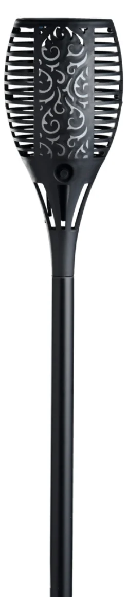 Garden® Sæsonafslutning|Solcellelamper|Fakkel med solceller Ø12 x H78 cm - Sort
