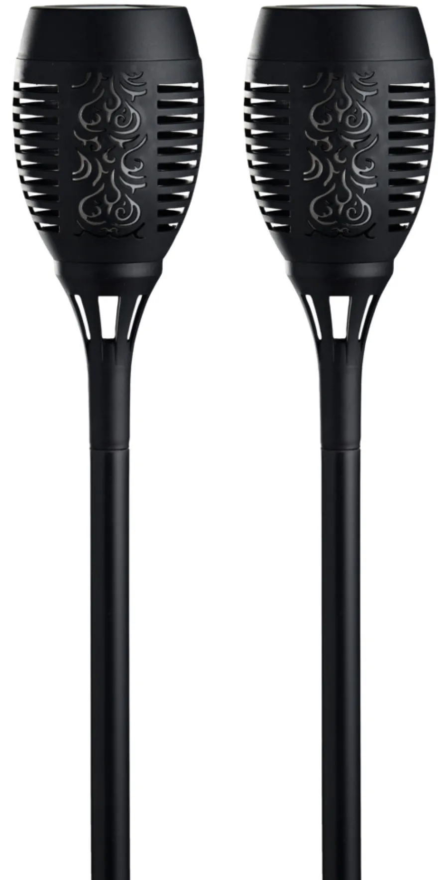 Garden® Sæsonafslutning|Solcellelamper|Fakler med solceller Ø9 x H58 cm 2-pk. - Sort