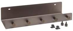 FibroTech Akustikpaneler & Tilbehør|hylde m/kroge 32 x 10,2 cm - stål Bruneret
