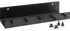 FibroTech Akustikpaneler & Tilbehør|hylde m/kroge 32 x 10,2 cm - Sort