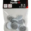 HOME it Filtpuder|Filtpuder med søm Ø28 mm grå - 8 stk.