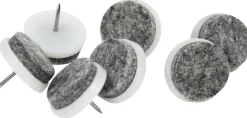 HOME it Filtpuder|Filtpuder med søm Ø28 mm grå - 8 stk.