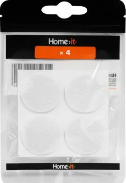 HOME it Filtpuder|Filtpuder selvklæbende Ø35 mm hvid - 4 stk.