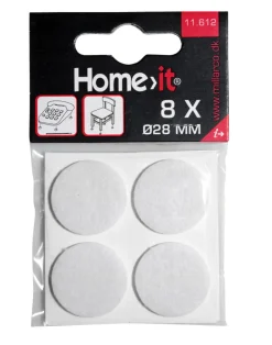 HOME it Filtpuder|Filtpuder selvklæbende Ø28 mm hvid - 8 stk.