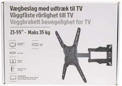 Tv-Ophæng|Fladskærmsbeslag med udtræk og kip 23-55" Sort