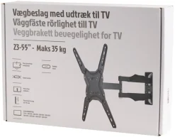 Tv-Ophæng|Fladskærmsbeslag med udtræk og kip 23-55