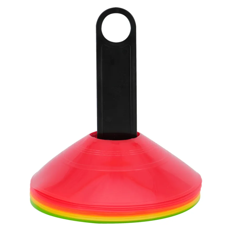 Sæsonafslutning|Spil & Underholdning|Fodboldtoppe m/holder Ø19 cm 16 stk. rød/guld/grøn/orange