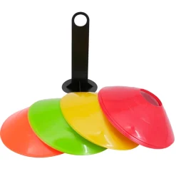 Sæsonafslutning|Spil & Underholdning|Fodboldtoppe m/holder Ø19 cm 16 stk. rød/guld/grøn/orange
