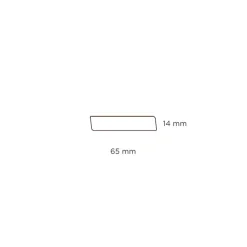 Hornbaek Lister|Fodliste glat fyr hvid - 14 x 65 x 3600 mm